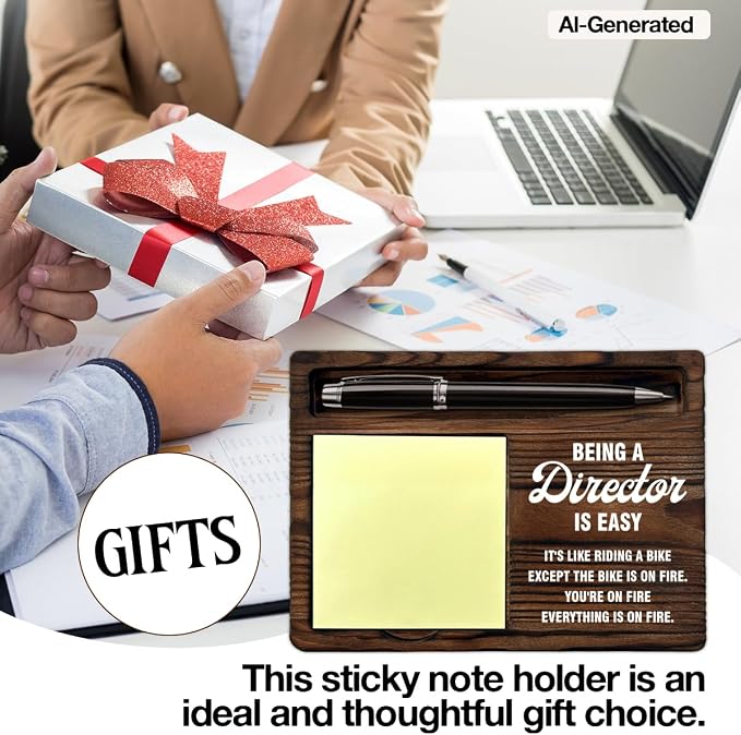 Funny Director Gifts for Women Men, Gifts for Directors Appreciation Thank You Birthday Christmas, Being a Director is Easy Sticky Note Holder Office Home Decor