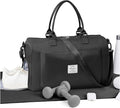 Gym Bag for Women Men Duffle Bags for Travel with Shoe Compartment Shoulder Weekender Overnight Carry on Tote Bags for Airplane Beach Bag Workout Yoga Sport Swimming Black