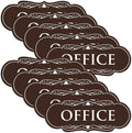 All Quality Designer Office Sign | Easy Installation ‌ - Dark Brown - Medium (10 Pack)