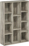 HomeStock Modern Minimalism Cubic Storage Cabinet, Bookcase, Bookshelf French Oak/11 Cube