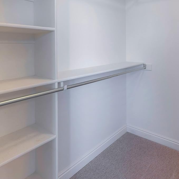 Design House Closet Rod, Adjustable, 27-Inches to 48-Inches, Steel Construction, Polished Chrome, 2.75 in. D x 42.0 In. L, 206045