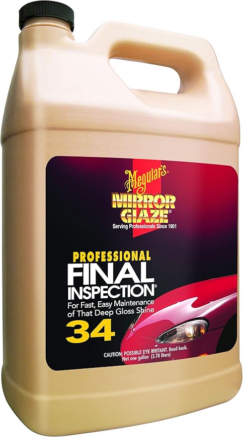 Meguiar's Professional Final Inspection Mist & Wipe M3401 - Quickly and Gently Remove Prints, Dust, and Smudges Leaving a Showroom Quality Shine - Safe as a Clay Bar Lubricant, 128 Oz, 1 Gallon
