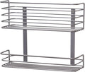 Household Essentials 1228-1 Double Basket Door Mount Cabinet Organizer | Mounts to Solid Cabinet Doors or Wall