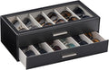 Lolalet Sunglasses Storage Box for Women, Eyewear Eye Glass Organizer with Clear Top Display Holder Case