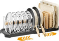 MUDEELA Pots and Pans Organizer under Cabinet, Expandable Rack with Pot Lid Holder and 12 Adjustable Dividers, Pan Organizers inside Cabinet for Kitchen Organization, Cutting Boards, Baking Sheets