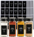 192 Spice Labels,Black Preprinted Waterproof Stickers,Herb&Seasoning Labels | for spice jars;for spice rack with jars