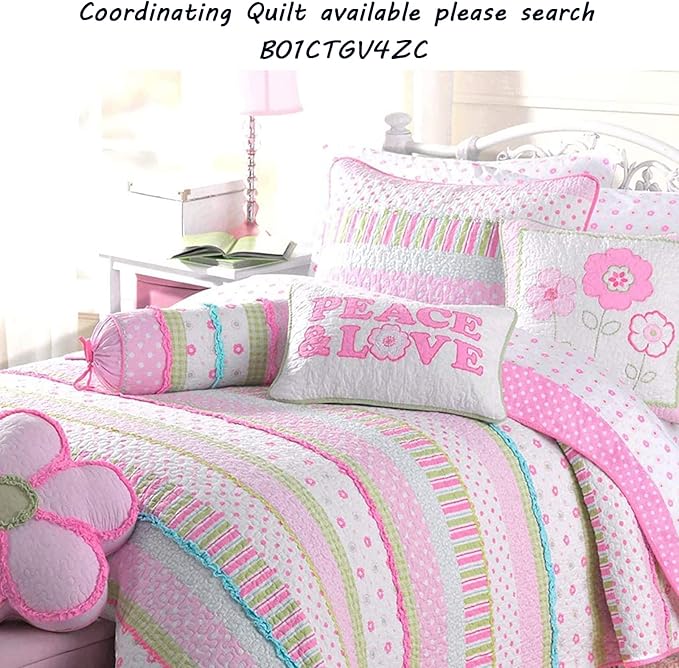Cozy Line Home Fashions Pink Greta Pastel Polka Dot Round Bolster Pillow (Round Bolster - 1 Piece)