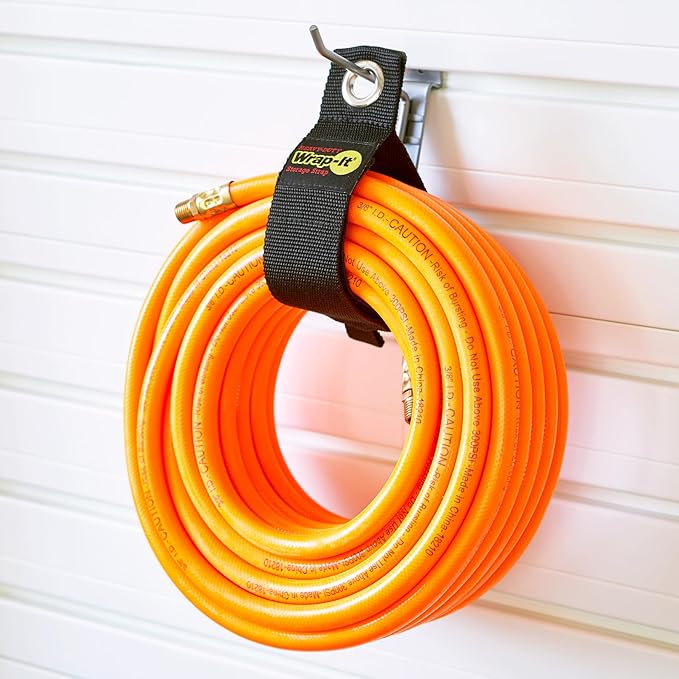 Heavy-Duty Wrap-It Storage Straps - 17" (6-Pack) Silver - Garage Organizer and Extension Cord Hanger for Storage Ideas as an Electric Cord Holder