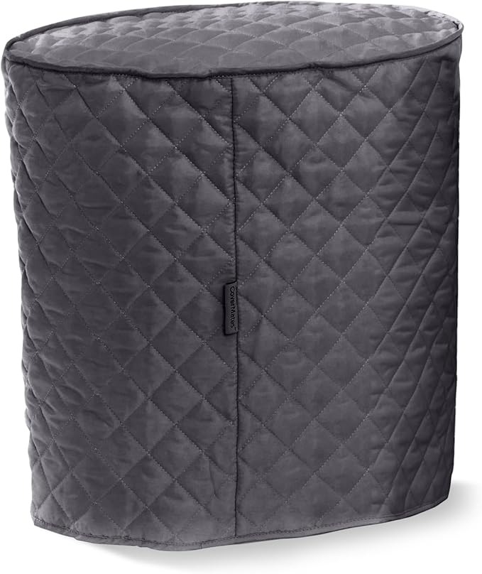 Covermates Keepsakes Oval Appliance Cover – Quilted Kitchen Appliance Cover for Countertop Storage – Dust Protection – Stain Resistant – Washable – Slip-On Appliance Design, Slate