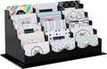Vevitts Business Acrylic Card Holder Display for Desk, 15 Slots 5 Tiers Multiple-Black Acrylic Business Card Stand Set, Holds Approximately 750 Cards