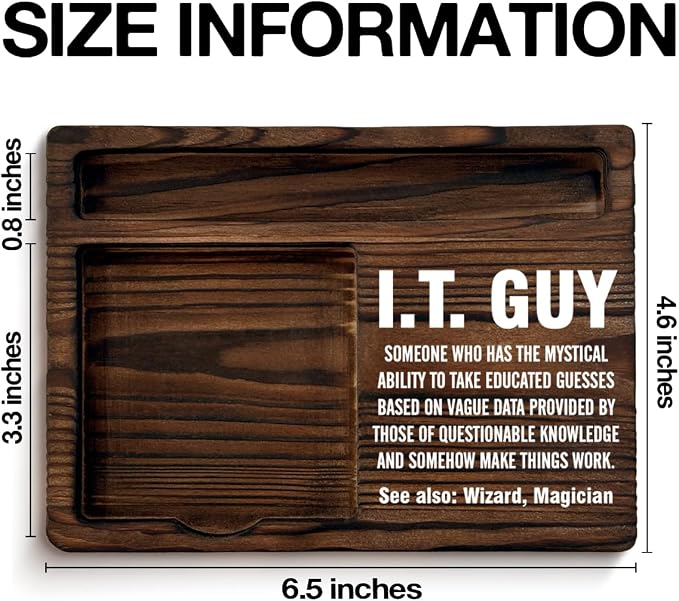 Funny I.T. Guy Sticky Note Holder, Cool Tech Support Work Appreciation Gifts for Tech Guys, I.T. Guy IT Tech Self-Stick Note Pad Holders