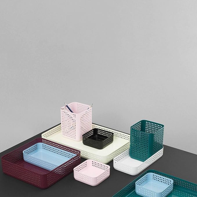 Normann Copenhagen Nic Nac Organiser, Steel, Dark Red, H: 4 x L: 34 x D: 23 cm