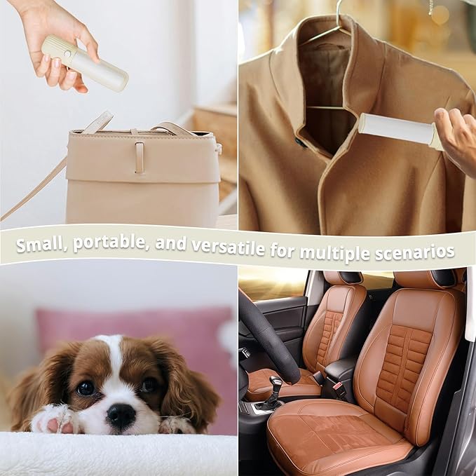 Compact Lint Remover with 150 Sheets, 1 Roller + 4 Refills, White | Mini Size & Easy Carry, Protective Cover, Multi-Surface Pet Hair Removal for Clothes, Home & Travel Ready