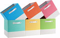Cube Storage Bins | 11.8"x11.8"x9.8", Macaron & White, 6 Pack | Multi-Size | 2X Thick Support Board | Vegan Leather Handles | 7.7 oz/yd² Fabric | 12"x12" Drawer Insert Basket