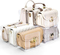 Clear Acrylic Purse Organizer for Closet, 9-Slot Handbag Organizer, No Assembly, for Shelf Divider Handbags, Clothes, Sweater