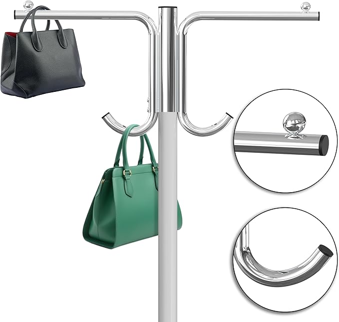 Simple Houseware Industrial Grade Z-Base Garment Rack w/Cover Tube Bracket | 500Lb Load with 62" Extra Long Bar, Clear Cover