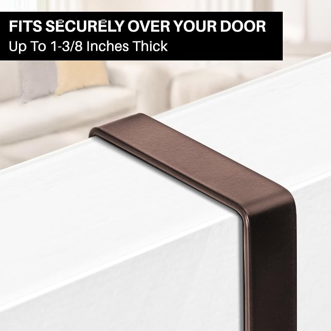 LYNK Professional® Home™ Over the Door Hooks - 14 Hook – Over the Door Coat Rack - Over the Door Hanger - Hanging Towels or Clothes - Bathroom, Bedroom, Laundry Room - Lifetime Ltd. Warranty, Bronze