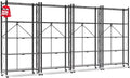 ALANNG 70.7" H Metal Storage Shelves, 5 Tier Folding Shelf on Wheels | Heavy Duty, No Assembly, Rolling, Collapsible Rack Unit for Kitchen, Basement, Pantry (Black,4 Pack)