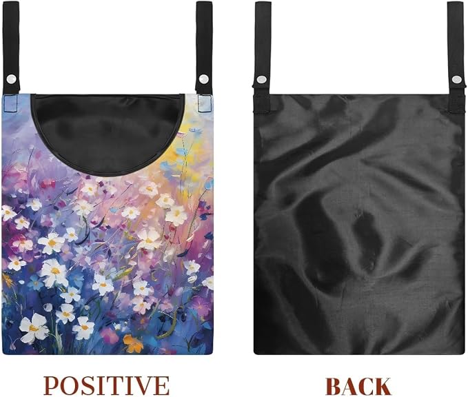 Oil Daisy Clothespin Organizer Bag for Outdoor Portable Clothespin Storage Clothespin Bag with Large Opening Waterproof Laundry Clothespin Bag Clothespin Holder for Clothesline Outdoor