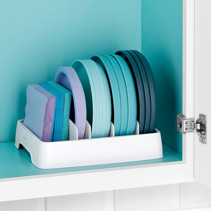 YouCopia StoraLid Adjustable Food Container Lid Organizer for Kitchen Cabinet Storage, Small (Pack of 6)