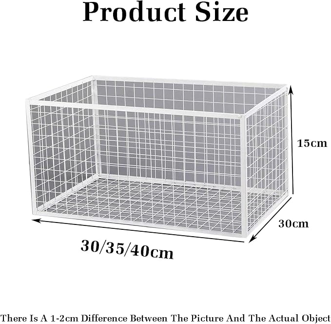 Stackable Pull Out Basket,Pull Out Cabinet Storage Basket,Wardrobe Storage Organiser,for Kitchen Office Wardrobes Cupboard Storage(35x30x15cm)