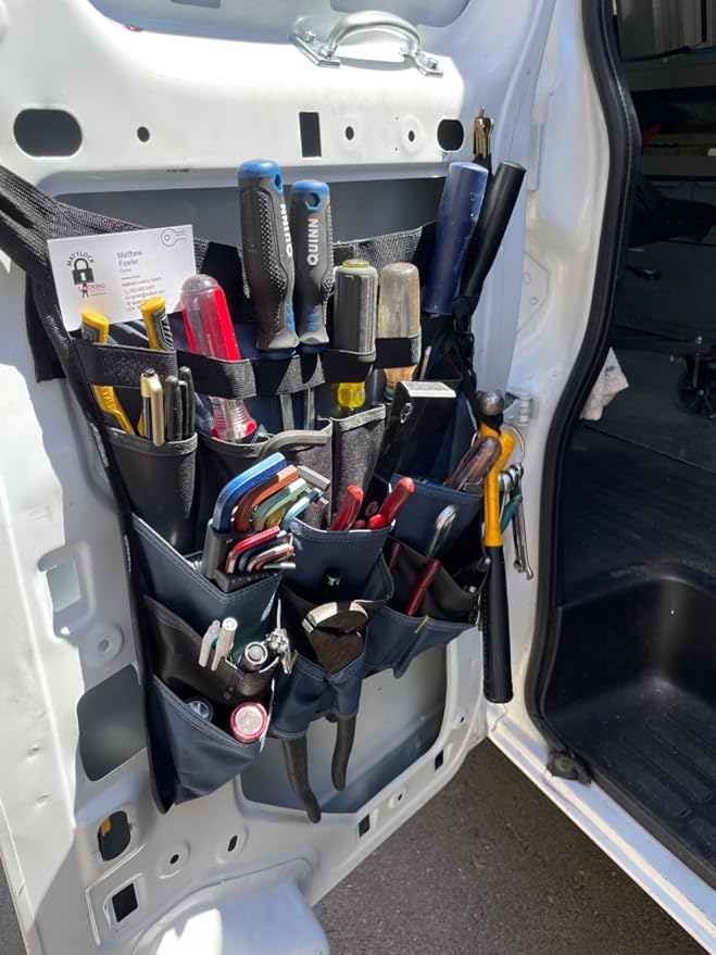 ANLULOAD E-Track Hanging Tool Organizer,Shoulder Strap Tool Organizer,E Track Accessories for Flatbed Enclosed Trailers,Garages,Tool Room.2PACK