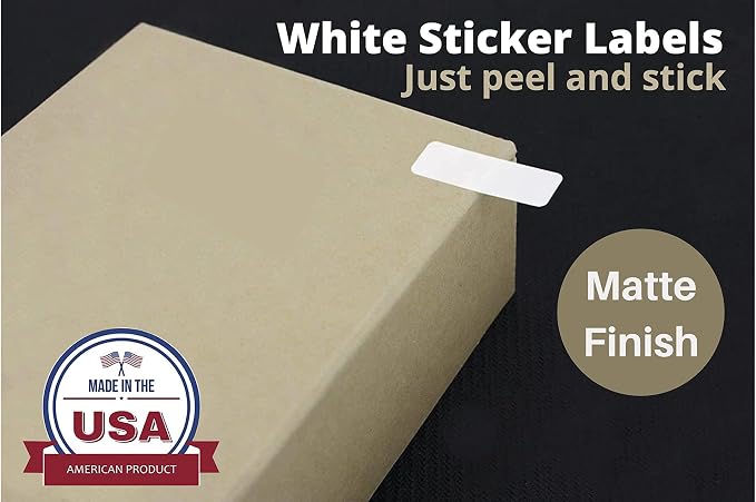 Royal Green White Printable Label Sheets 1" x 0.375" – 15,700 Rectangular Stickers for Laser Printer - 100 Sheets + 10 Bonus Color Sheets - Downloadable Template Included