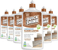 Quick Shine Hardwood Floor Luster 27 oz-6 Pk, Natural Looking Shine | Plant Derived Carnauba Polish, Renew & Protect, Streak & Haze Free, Non-slip, pH Neutral, No PFAS, EPA Safer Choice