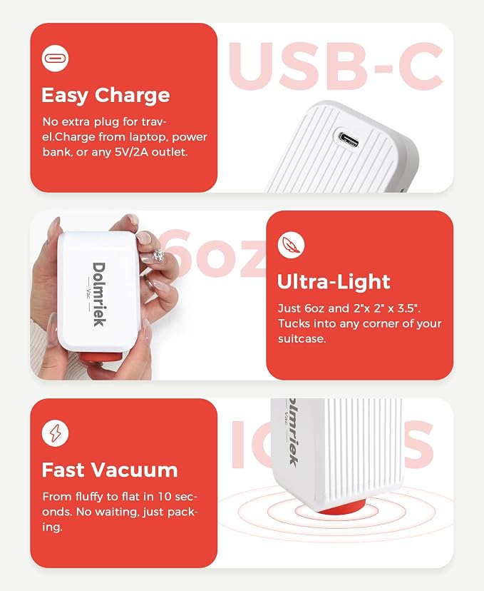 18pcs Vacuum Seal Bags for Clothing Travel, Cordless Pump, Carry-on Size Compression Packing Bags, 4000Pa Suction & 2400mAh Battery, Vacuum Storage Bags for Clothes, Luggage, Suitcase, Space Saver