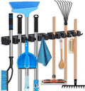 HYRIXDIRECT Broom Hanger Wall Mount Broom and Mop Organizer Wall Hanging Garden Tool Organizers Rack Garage Laundry Room Organizations and Storage with Hooks Heavy Duty