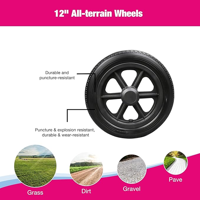 Wheelchairs for Adults Ergonimic Transport Chair Lightweight Foldable with Telescopic Handle 11-inch Big Wheels for All Terrains Travel Wheelchair with Removable Cushion