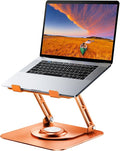 JOYEKY Laptop Stand for Desk, Adjustable Computer Stand with 360° Rotating Base, Ergonomic Laptop Riser for Collaborative Work, Foldable & Portable Laptop Stand, fits for All 10-16" Laptops