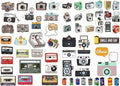 Seasonstorm Retro Film Camera Tape Precut Anti-UV Waterproof Decoration Album Planner Stickers Scrapbooking Diary Sticky Paper Flakes (PK024)