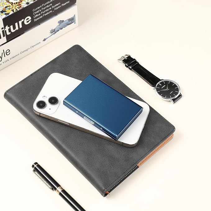 Stainless Steel Credit Card Wallet RFID Blocking Metal Case Pocket Business Card Holder for Women and Men