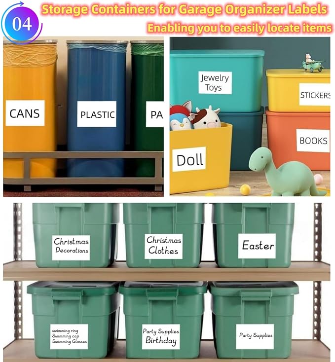 Removable Stickers Labels 5" x 3" 120 Large Moving Labels for Boxes, Packing Supplies for Moving, White Blank Label Stickers for Home Organization Projects, Kitchen, Storage Bins