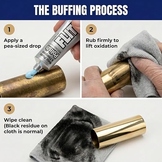 Flitz Metal Polish Paste - 2lb Can of USA-Made Polish for Solid Chrome, Stainless Steel, Aluminum- Non-Abrasive for Light Oxidation - Requires Manual Buffing - Not for Plated/Coated Surfaces (6 Pack)