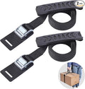 7' Carrying Strap with Handle, Adjustable Heavy Duty Cam Buckle Tie Down Straps for Safely Moving and Lifting Heavy Boxes, Camping Chairs and Mat (2 pcs)
