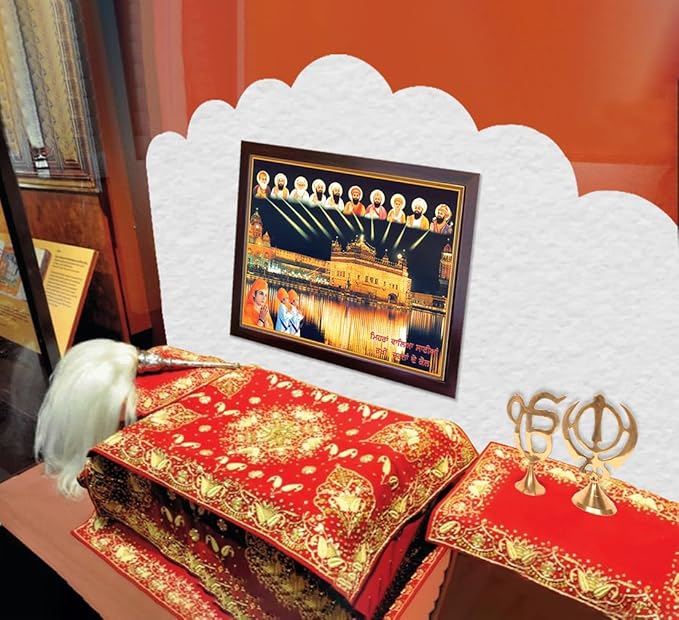 Lord Sikh Guru poster print with frame for Home Decor and Gifting Purpose (229-16)