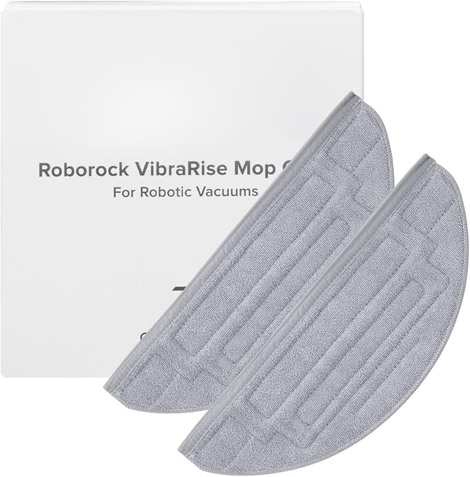 roborock 2 Pack Microfiber Mop Cloths for S8 Pro Ultra Robot Vacuum Cleaner, with Dual Sonic Vibrations Modules, Mop Pad Replacement Accessories