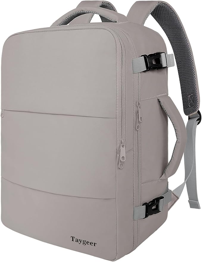 Taygeer Laptop Backpack Purse for Women, Backpack for College Essentials | Travel Bag Airline Approved with 15.6inch Laptop Compartment, CarryOn Work Bag for Nursing Doctor Business Travel, Brown