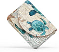 Business Card Holder，PU Leather Business Card Case Wallet Sea Turtle | Pocket Travel Name Card Case for Men and Women Gift，Portable Magnetic Business Card Carrier for Purse