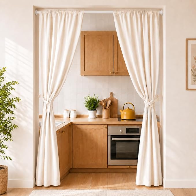 ALLZONE Heavy Duty Tension Shower Curtain Rod 28-42 Inches for Bathroom, Window, Non-Slip, Adjustable with Strong Spring Pole for Closet, Doorway, No Rust, No Drilling, White