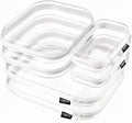 YQBRAO 6 Pack Clear Hard Shell Zipper Case, 1.2mm Heavy Duty Crush-Proof Diaper Bag Organizer Pouches, TSA Approved Travel Makeup Bag for Toiletries & Electronics, (2L, 2M, 2S) Multi-Size Storage Set