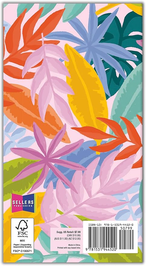 2026 Pocket Planner: 2-Year-Plus Monthly Pocket Calendar Book (24-Month): January 2026 - December 2027, Purse Size 6.5" x 3.5", Pastel Tropics