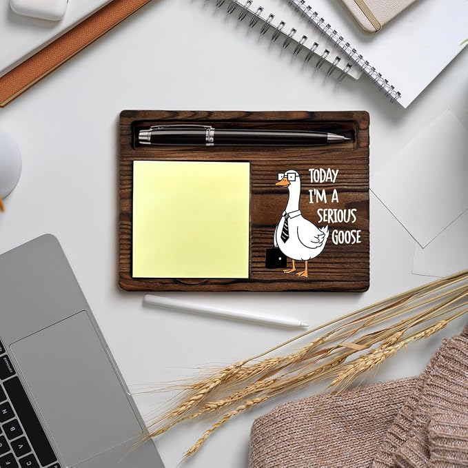 Funny Gag Gifts for Coworkers Today I'm a Serious Goose Sticky Note Holder, Funny Work Gifts for Coworkers Colleague Boss Teacher Nurse