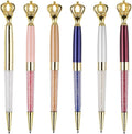 YOUMI Ballpoint pen, 6Pcs crown crystal metal pen, sparkling cute pen, Personalized Crystal Pens，Black Ink Glitter Diamond Pen for Note, Tab, Office School Stationery Supplies (set 7)