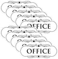 All Quality Designer Office Sign | Easy Installation - White - Small (10 Pack)