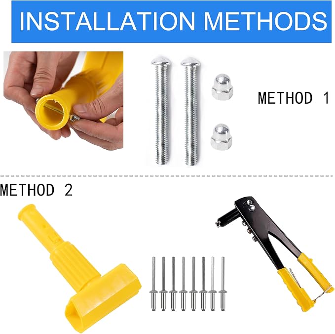 Matthew 2Pcs Commercial Mop Head Clamps Mop Clip Mop Handle Part,Quick Change Head Mop Handle,Detachable mop Head clamp Wax Mop Plastic Color Separation (Yellow)