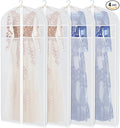 Zilink Dress Bags for Gowns Long 72-inch Garment Bags for Long Dresses Clear Dress Protector Bag with 3" Gusset and Full Length Zipper for Dresses, Fur Coat Gown Closet Storage（Set of 4）