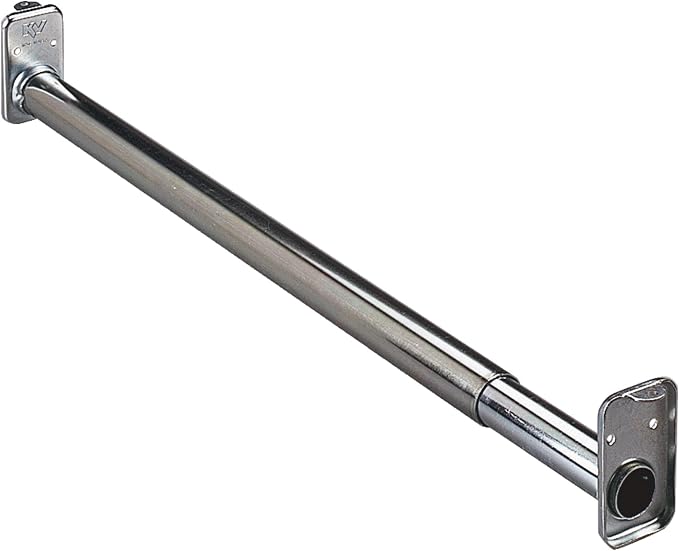 48/72" Zinc Adjustable Closet Rod